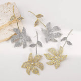 Rhinestone Flower Dangle Earrings - Trendsi - Flyclothing LLC