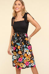 Haptics Smocked Cami Floral Dress - Trendsi