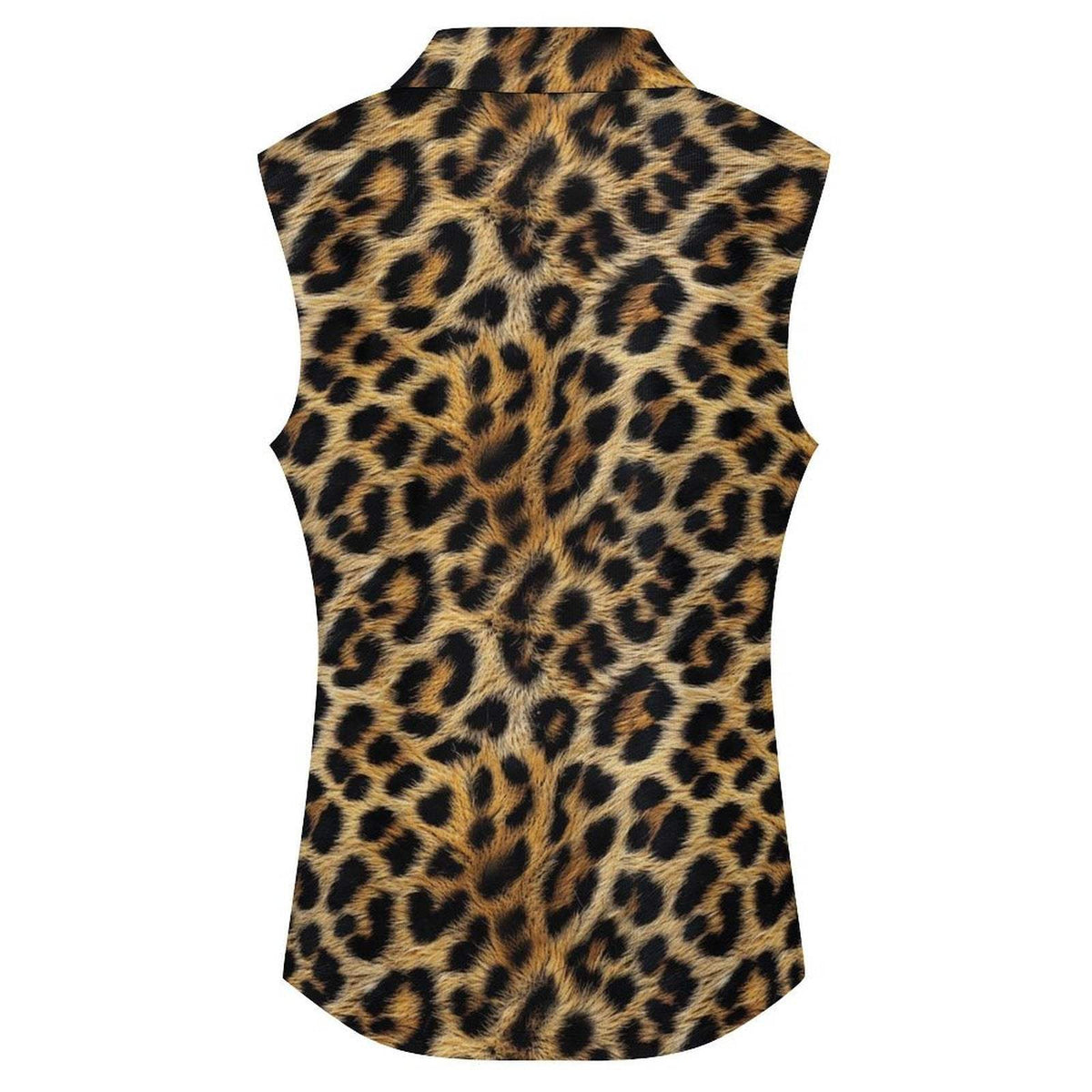 Baha Ranch Leopard Print Sleeveless Polo Top - Baha Ranch Western Wear - Flyclothing LLC