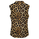 Baha Ranch Leopard Print Sleeveless Polo Top - Baha Ranch Western Wear - Flyclothing LLC