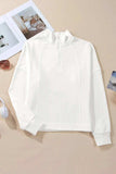 Half Zip Long Sleeve Sweatshirt - Trendsi - Flyclothing LLC