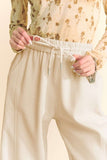 Davi & Dani Drawstring Wide Leg Sweatpants - Trendsi