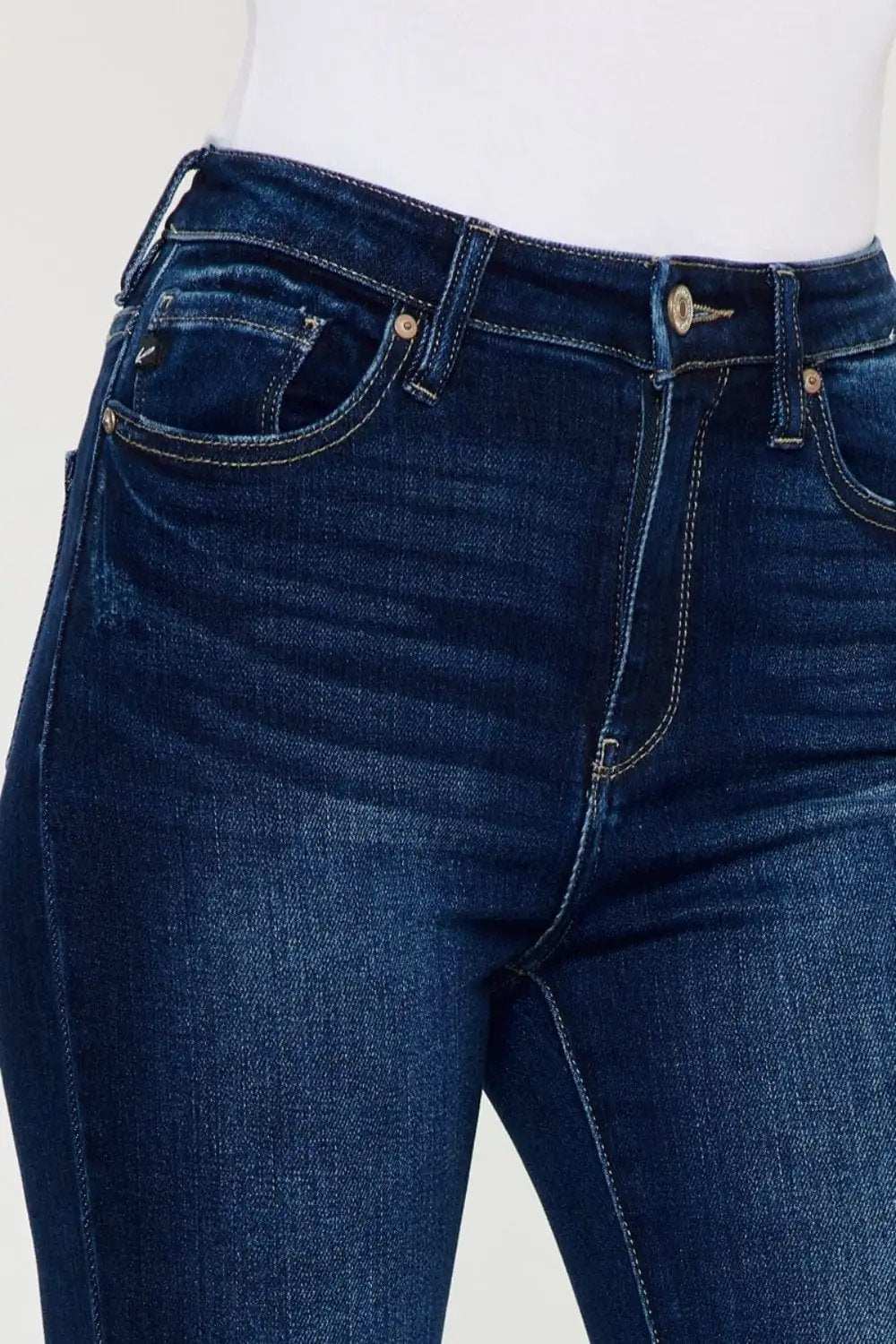 Kancan Full Size High Rise Frayed Ankle Skinny Jeans - Trendsi - Flyclothing LLC