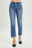 RISEN Full Size Button Fly Cropped Bootcut Jeans - Trendsi - Flyclothing LLC