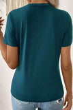 Round Neck Short Sleeve T-Shirt - Trendsi