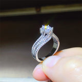 1 Carat Moissanite 925 Sterling Silver Ring - Trendsi