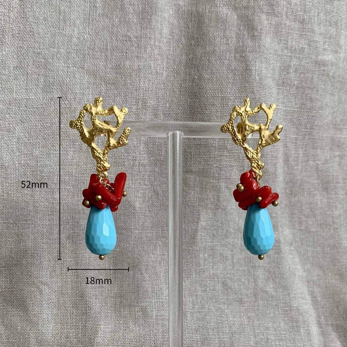 Fashionable Ocean Coral Stainless Steel Earrings - My Store - Flyclothing LLC