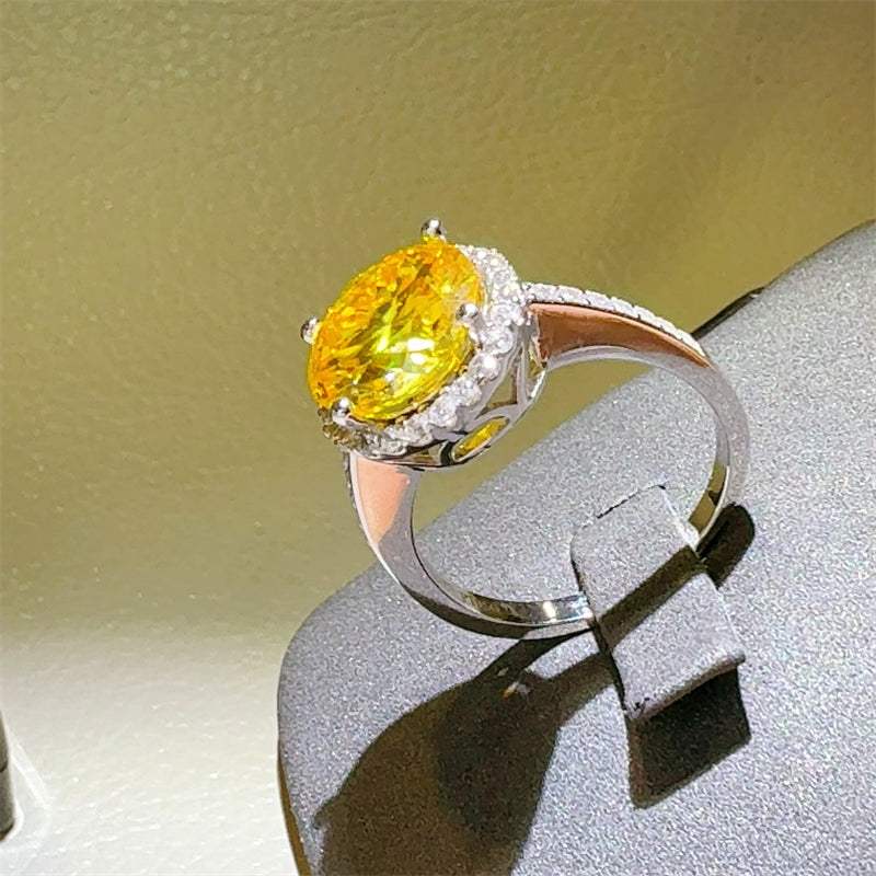 3 Carat Moissanite Zircon 925 Sterling Silver Ring - Trendsi - Flyclothing LLC