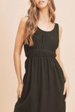 Aemi + Co Side Slit Round Neck Sleeveless Tank Dress - Trendsi