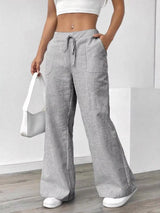 Striped Wide Leg Pants - Trendsi - Flyclothing LLC