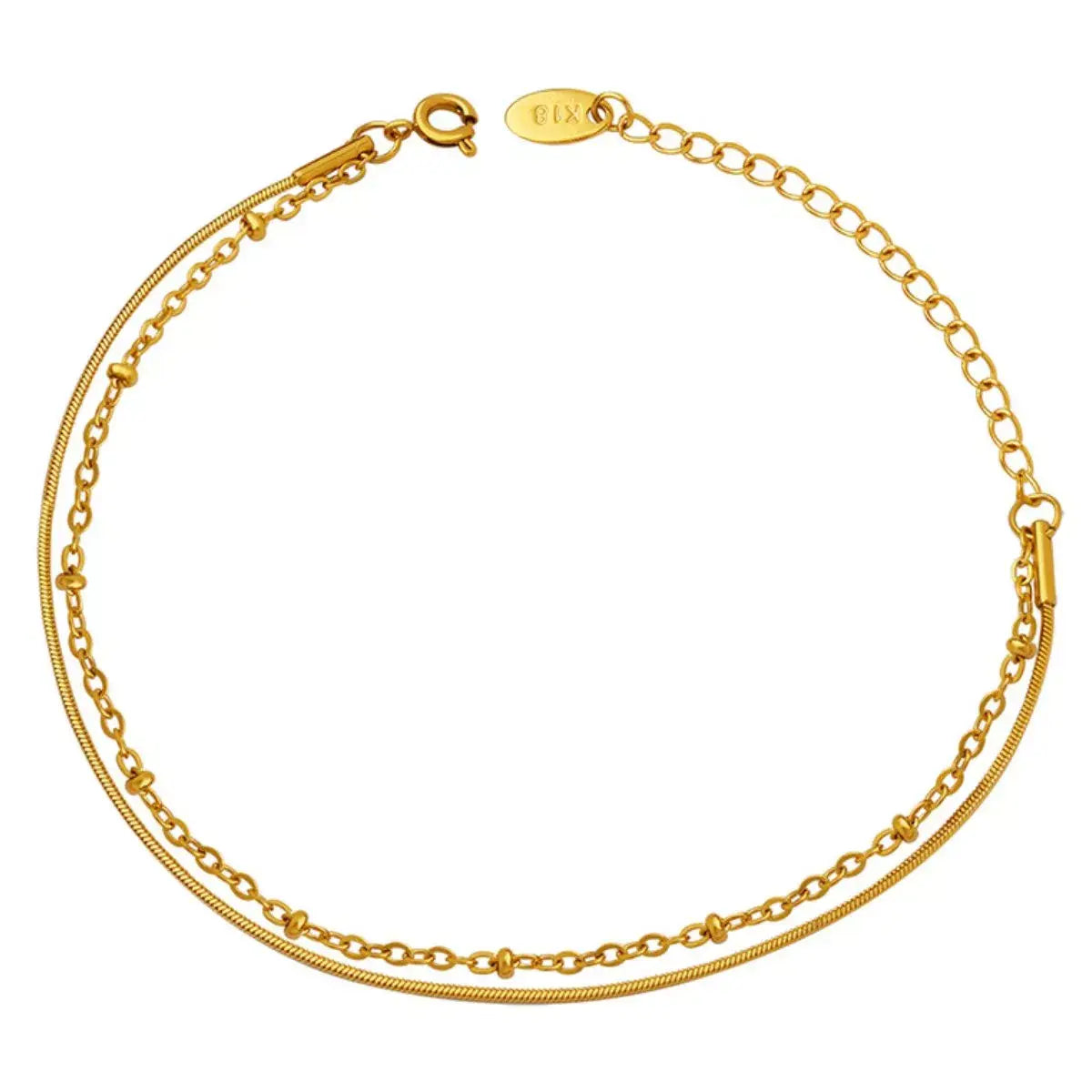 Titanium Steel Double Layered Bracelet - Trendsi - Flyclothing LLC