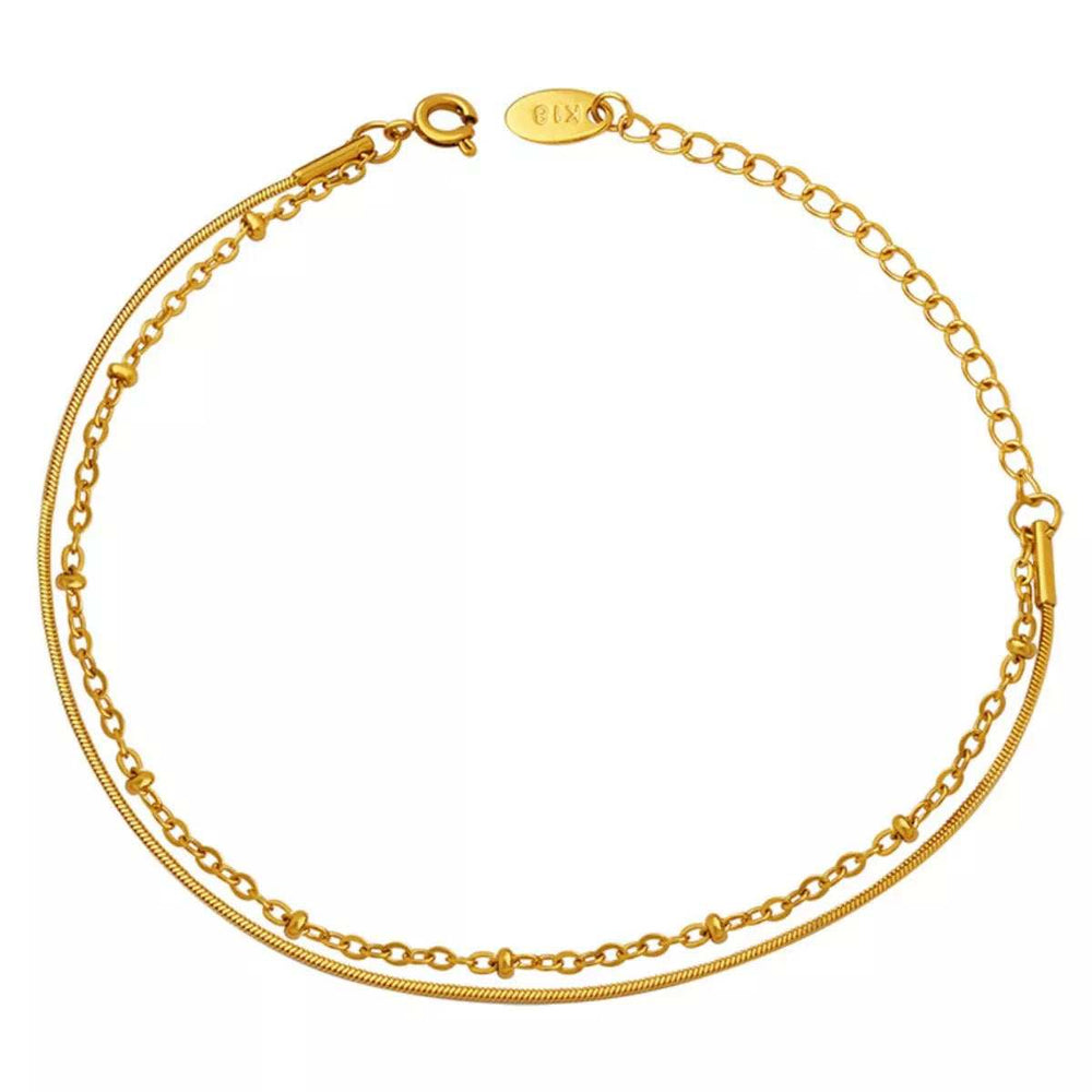 Titanium Steel Double Layered Bracelet - Trendsi - Flyclothing LLC