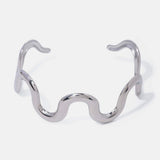 Stainless Steel Wave Shape Bracelet - Trendsi - Flyclothing LLC