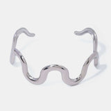 Stainless Steel Wave Shape Bracelet - Trendsi - Flyclothing LLC