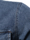 Men's Snap Down Long Sleeve Denim Shirt - Trendsi - Flyclothing LLC