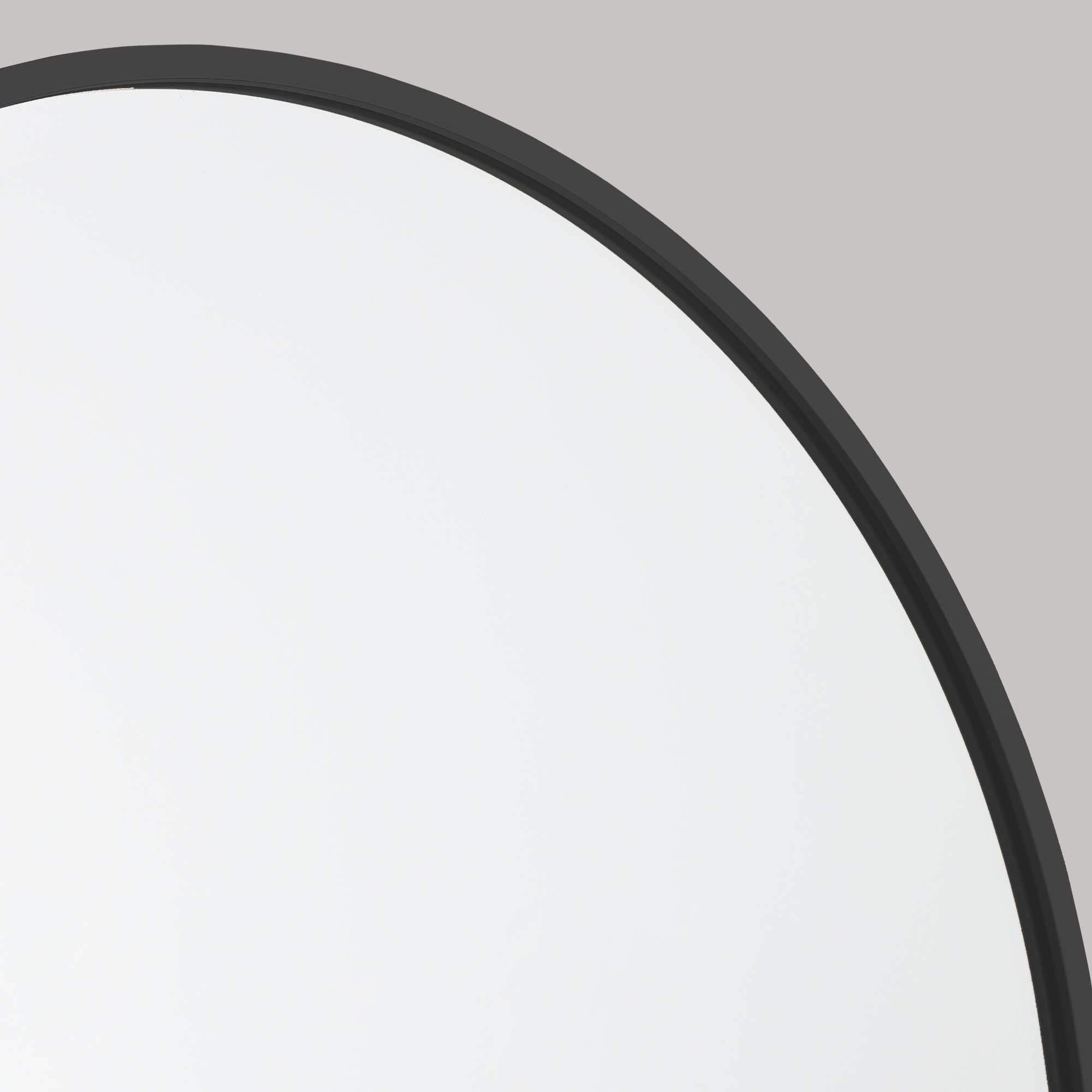 36" Black Metal Arch Framed Accent Mirror - HomeRoots - Flyclothing LLC