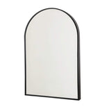 36" Black Metal Arch Framed Accent Mirror - HomeRoots - Flyclothing LLC