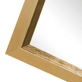 36" Gold Aluminum Framed Accent Mirror - Homeroots - Flyclothing LLC
