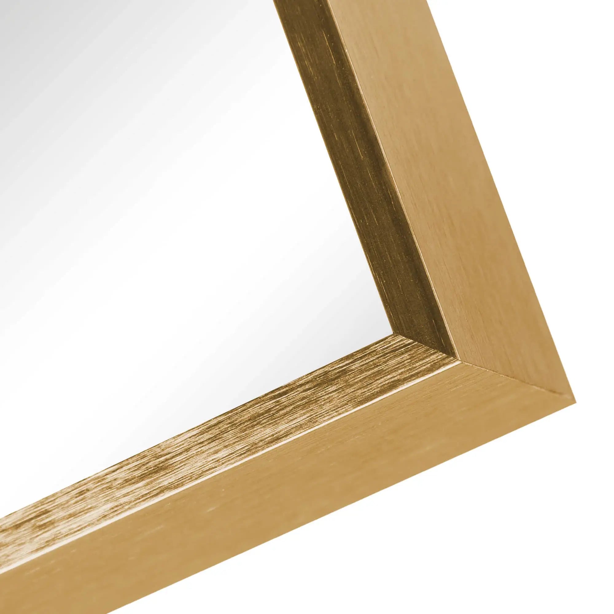 36" Gold Aluminum Framed Accent Mirror - Homeroots - Flyclothing LLC