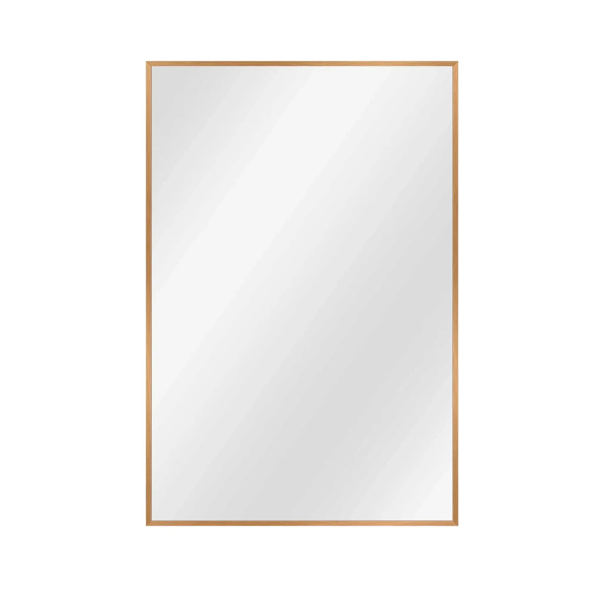 36" Gold Aluminum Framed Accent Mirror - Homeroots - Flyclothing LLC