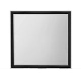 39" Black And Gray Wood Dresser Mount Framed Mirror - Homeroots - Flyclothing LLC
