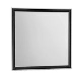 39" Black And Gray Wood Dresser Mount Framed Mirror - Homeroots - Flyclothing LLC
