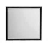 39" Black And Gray Wood Dresser Mount Framed Mirror - Homeroots - Flyclothing LLC