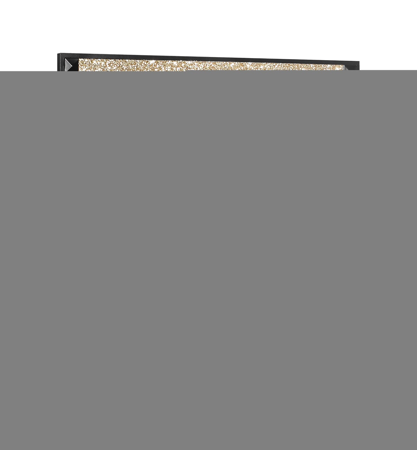 36" Black And Gold Faux Crystal And Wood Dresser Mount Framed Mirror - Homeroots - Flyclothing LLC