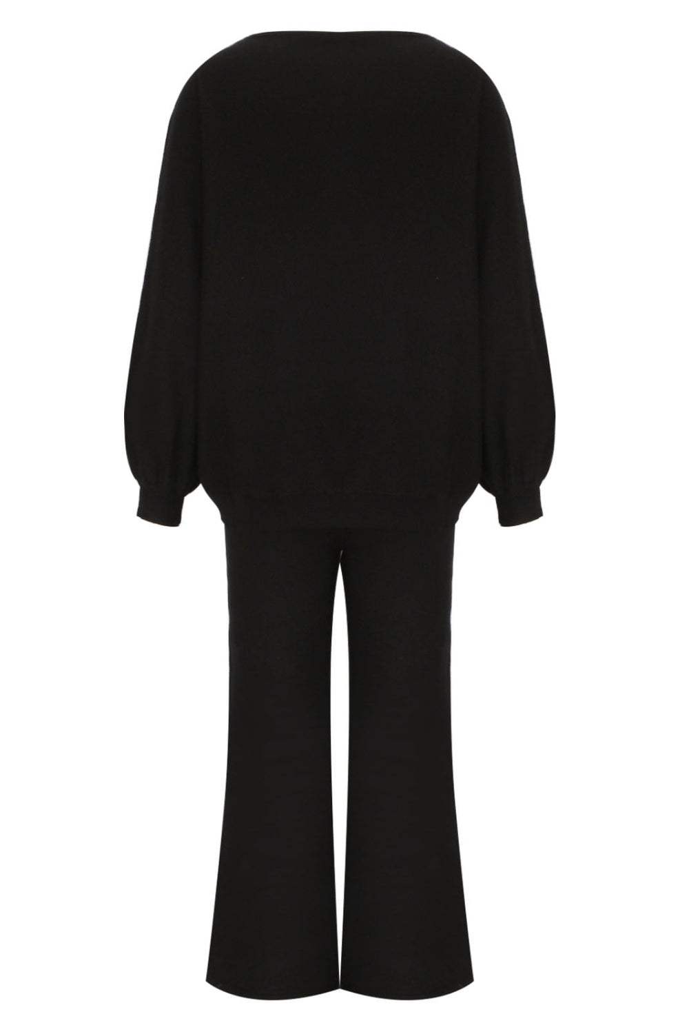 Round Neck Long Sleeve Top and Pants Set - Trendsi - Flyclothing LLC