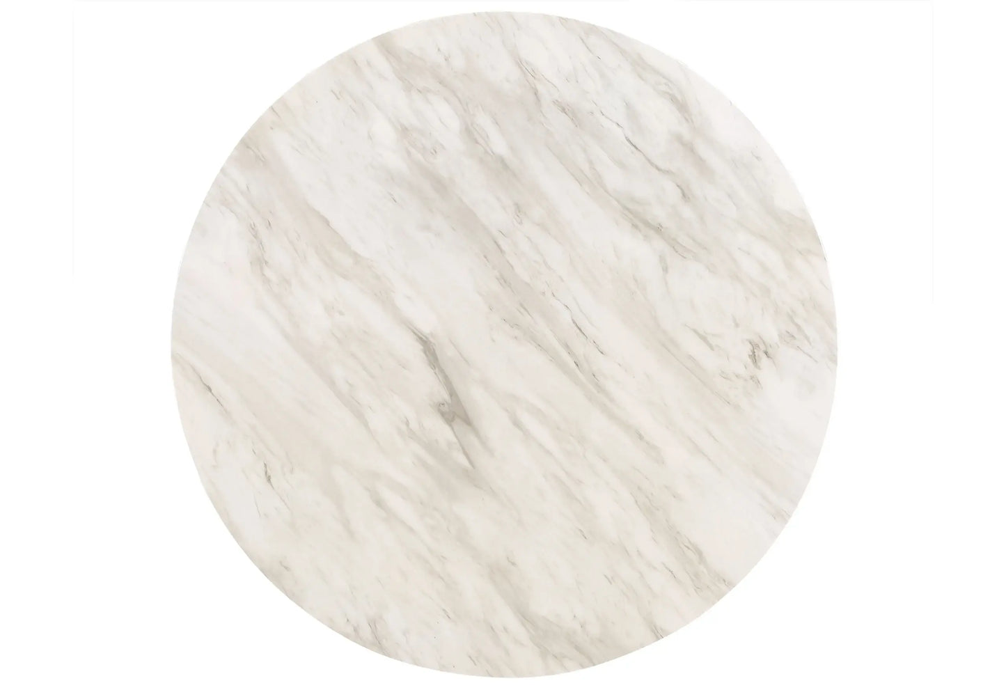42" White and Black Wood And Faux Marble Round Counter Height Bar Table - Homeroots - Flyclothing LLC