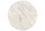 42" White and Black Wood And Faux Marble Round Counter Height Bar Table - Homeroots - Flyclothing LLC