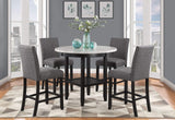 42" White and Black Wood And Faux Marble Round Counter Height Bar Table - HomeRoots - Flyclothing LLC