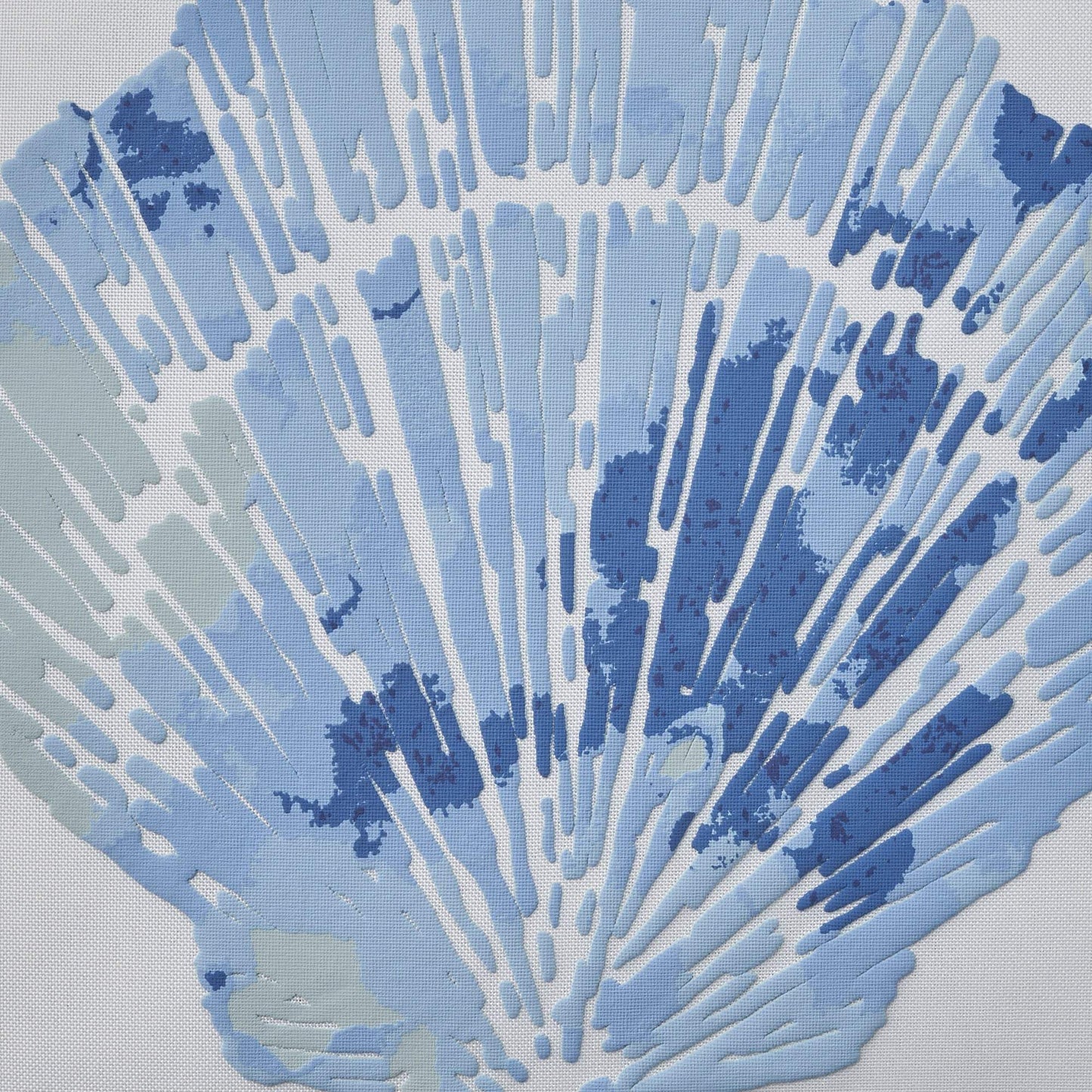 18" Blue And White Coastal Seashell Throw Pillow - Homeroots - Flyclothing LLC