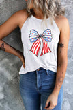 Bow Graphic Grecian Neck Tank - Trendsi - Flyclothing LLC