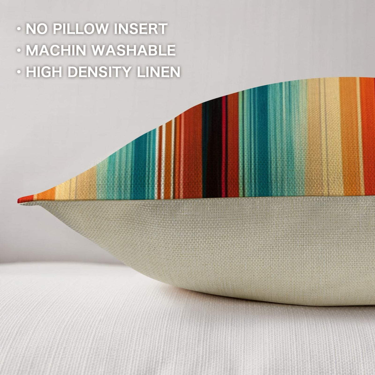 Baha Ranch Colores De Mexico Southwest Serape Pillow Case 18x18" Made in America - Baha Ranch Western Wear - Flyclothing LLC