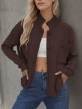 Button Up Long Sleeve Cardigan - Trendsi
