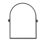 36" Black Metal Arch Tilting Framed Accent Mirror - Homeroots - Flyclothing LLC