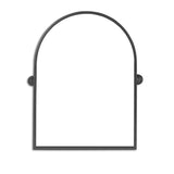 36" Black Metal Arch Tilting Framed Accent Mirror - Homeroots - Flyclothing LLC