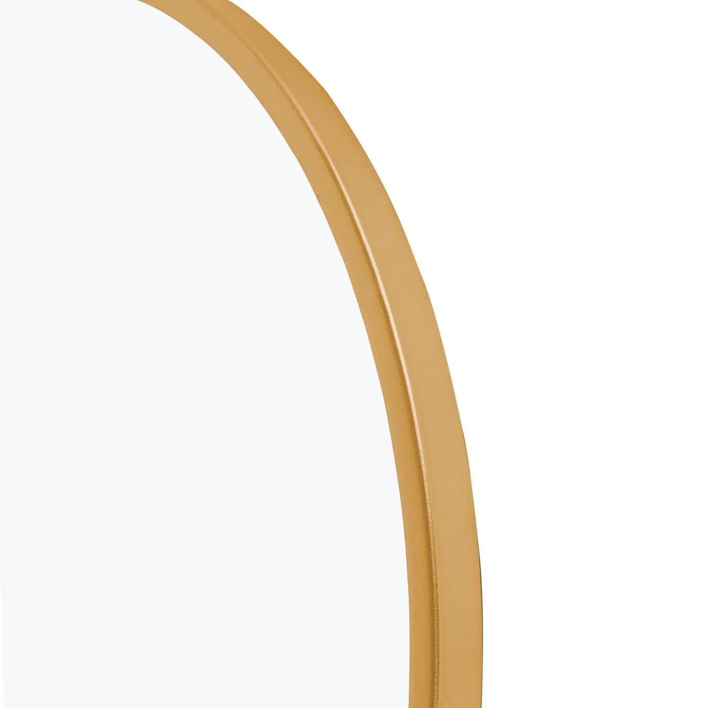36" Gold Metal Arch Tilting Framed Accent Mirror - Homeroots - Flyclothing LLC
