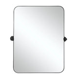 36" Black Metal Tilting Framed Accent Mirror - Homeroots - Flyclothing LLC