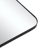 36" Black Metal Tilting Framed Accent Mirror - Homeroots - Flyclothing LLC