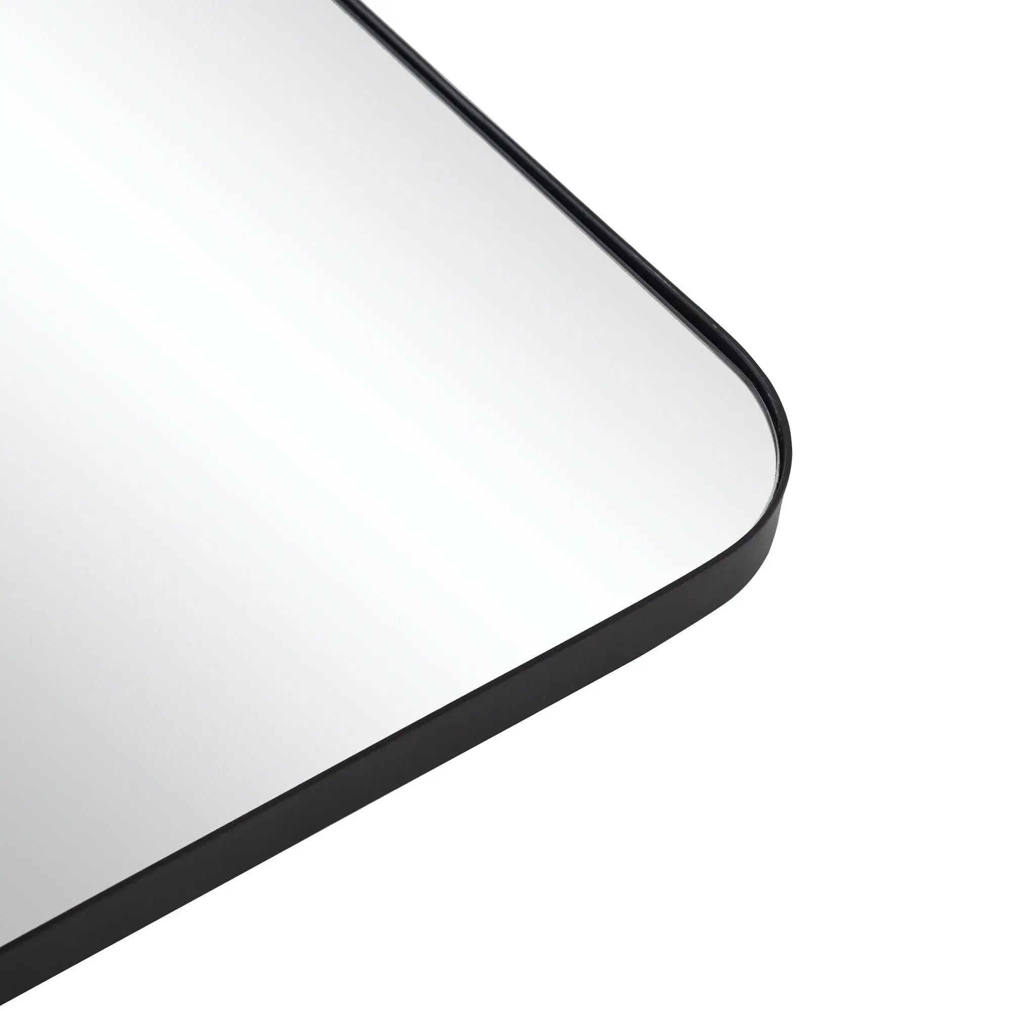 36" Black Metal Tilting Framed Accent Mirror - Homeroots - Flyclothing LLC