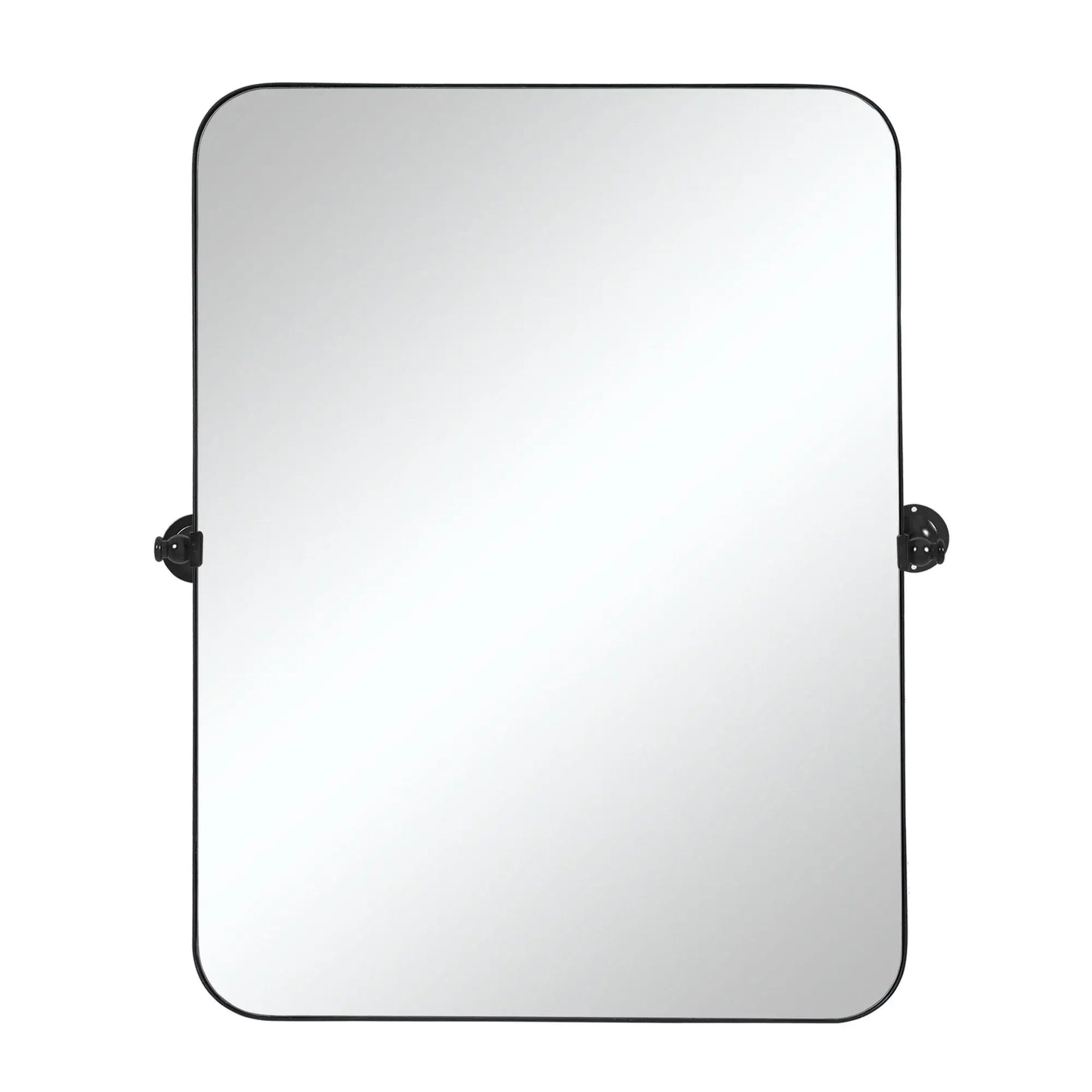 36" Black Metal Tilting Framed Accent Mirror - Homeroots - Flyclothing LLC