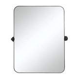 36" Black Metal Tilting Framed Accent Mirror - Homeroots - Flyclothing LLC