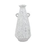 12" White Terracotta Tapered Jug Vase - Homeroots - Flyclothing LLC