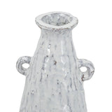 12" White Terracotta Tapered Jug Vase - Homeroots - Flyclothing LLC