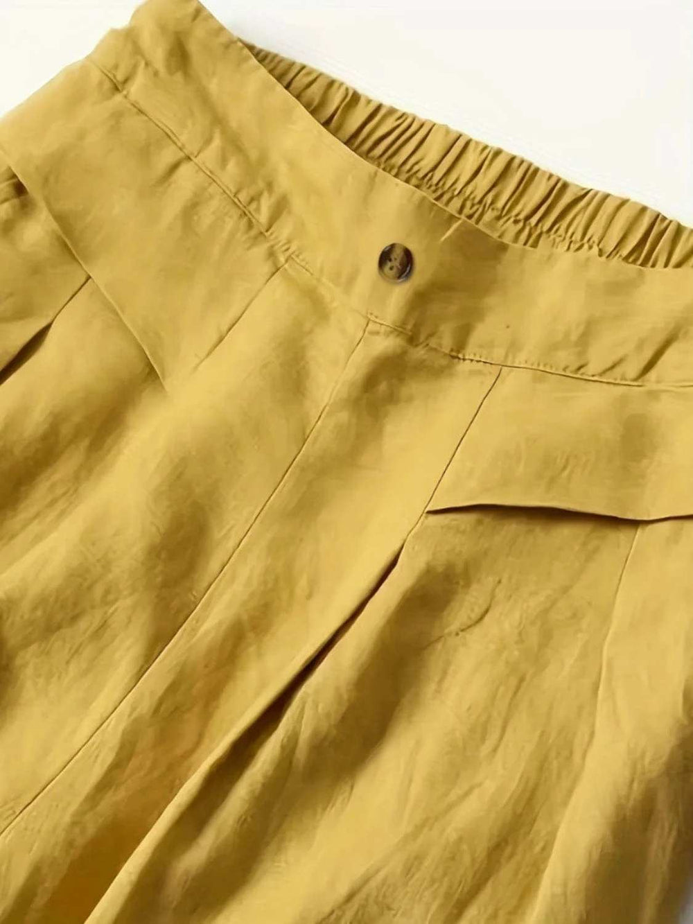 Full Size Half Elastic Waist Wide Leg Pants - Trendsi - Flyclothing LLC