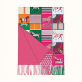 AWST Int'l Horses in Blankets Acrylic Cashmere Scarf-28" x 78" - Breeches.com - Flyclothing LLC