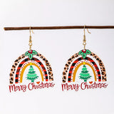 Christmas Rainbow Dangle Earrings - Trendsi - Flyclothing LLC