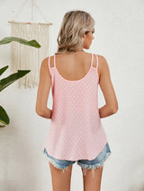 Florira Cutout Eyelet Tank - Trendsi - Flyclothing LLC